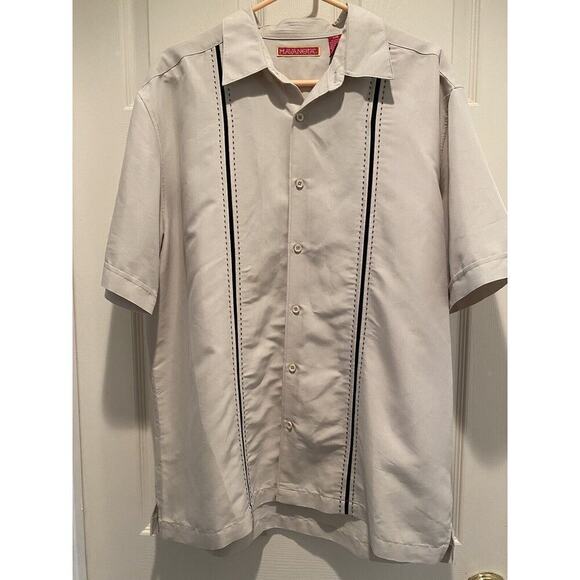 The Havanera Shirt Co Classic Button Up Short Sleeve Cubavera Mens Large - Picture 1 of 5